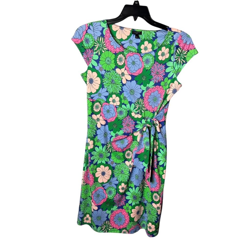 Talbots Effortless Jersey Floral Tie Dress MP